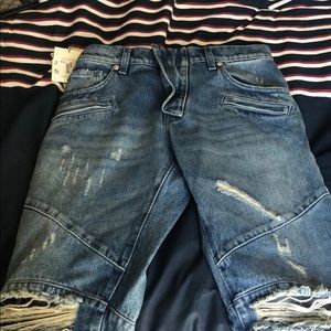Balmain distressed acid wash jeans